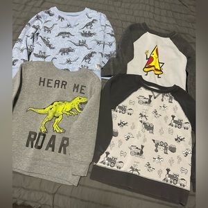 4 4T boys sweatshirts without hoods.